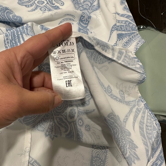 Studio Untold  white and blue blouse plus size 24/26. - Picture 8 of 8